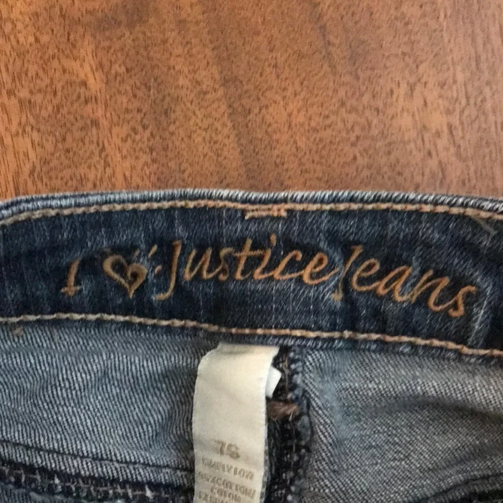 3/$20 Justice Distressed Dark Wash Jean Shorts